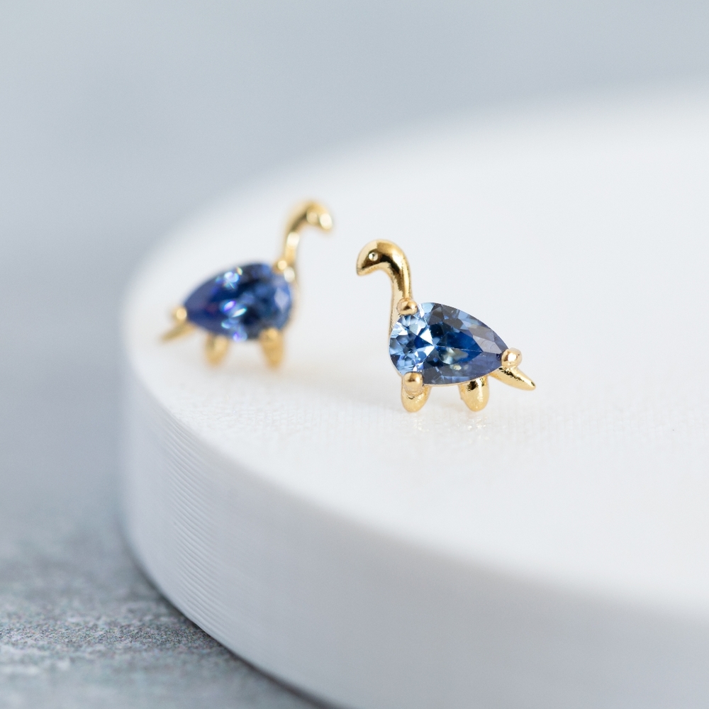 Blue Dinosaur Studs (S925) - Only 1 left! - Picture 3 of 9